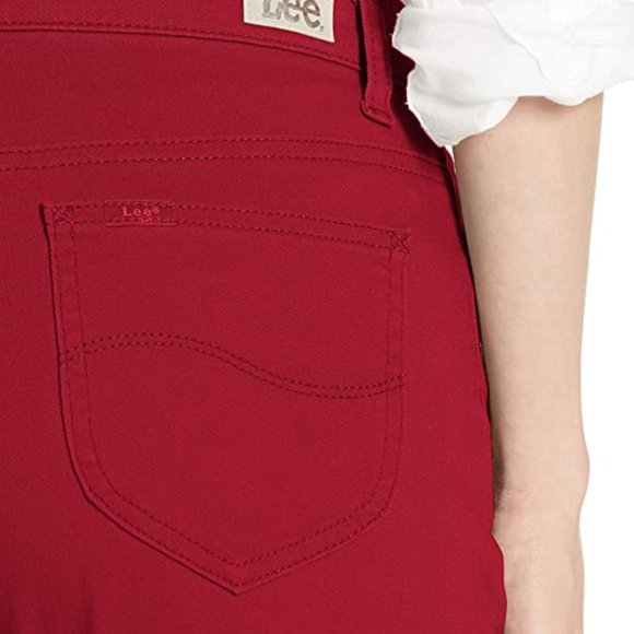 Lee Women Relaxed Fit Straight Leg Jean Rouge 10 S - Picture 4 of 10
